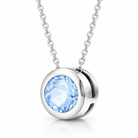 18ct White Gold 0.38ct Aquamarine Martini Slider Necklace 54590AQ Image 2