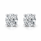 18ct White Gold 0.40ct Diamond Claw Set Solitaire Stud Earrings DMN-1889 Image 1
