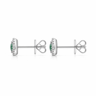 18ct White Gold 0.40ct Emerald Diamond Pear Stud Earrings DMN-1956 Image 2