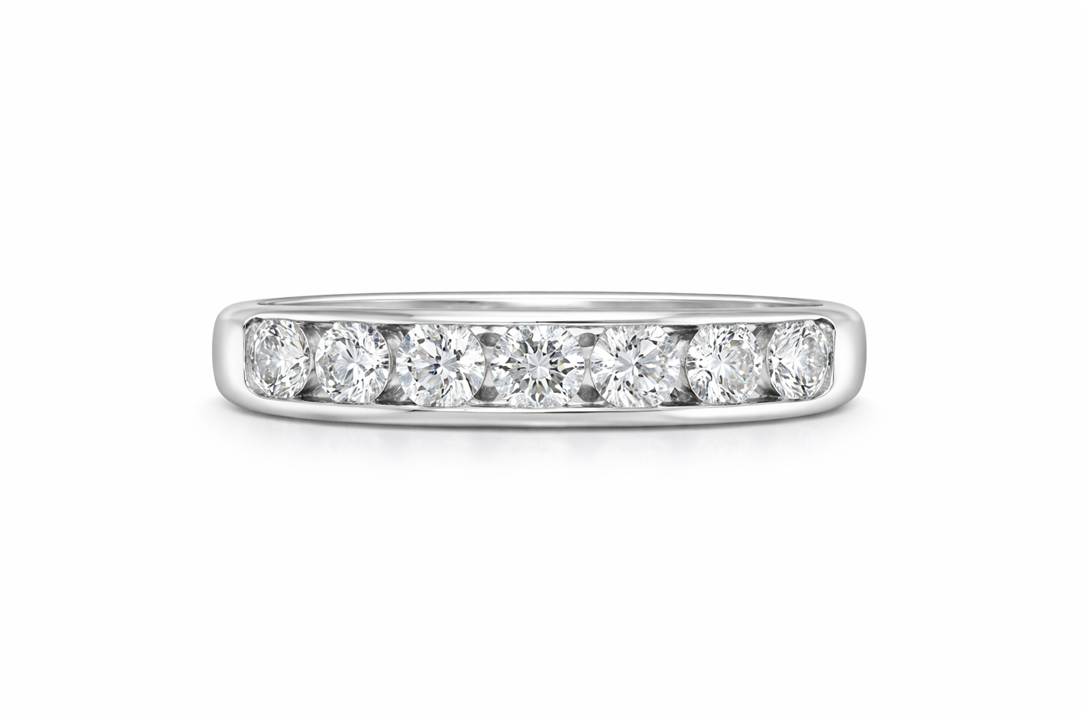 18ct White Gold 0.45ct Diamond Channel Set Half Eternity Ring 17811 Image 2