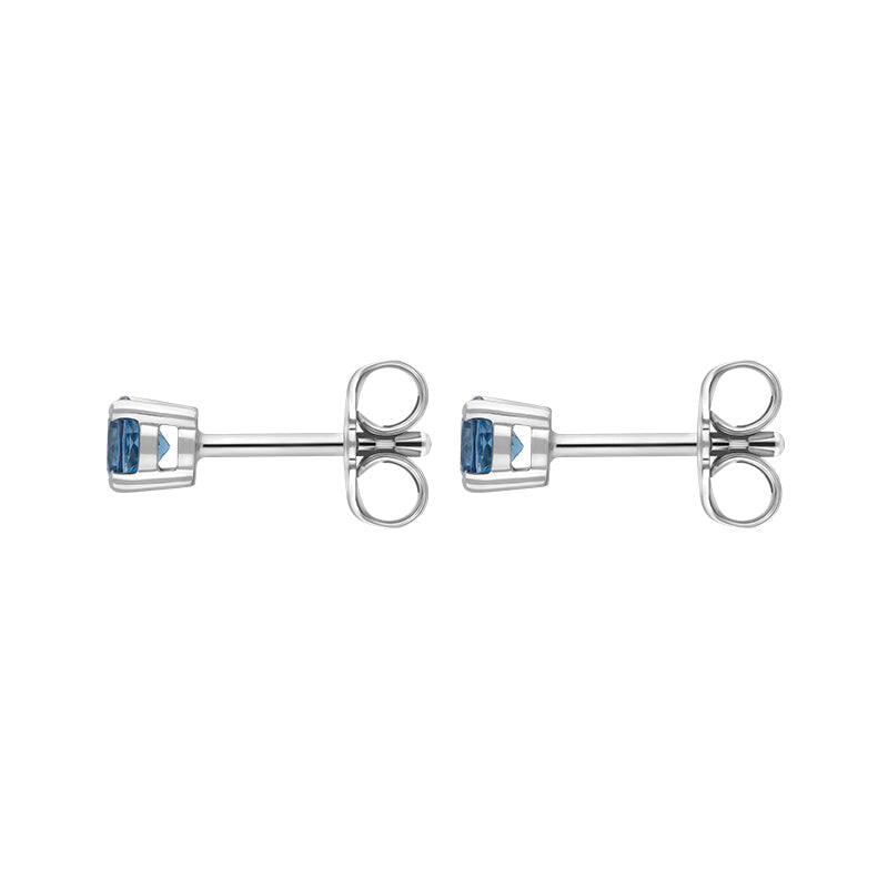 18ct White Gold 0.47ct Aquamarine Stud Earrings DMN-2786 Image 2