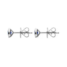 18ct White Gold 0.50ct Sapphire Solitaire Stud Earrings DMN-2003 Image 3