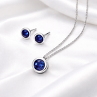 18ct White Gold 0.50ct Sapphire Solitaire Stud Earrings DMN-2003 Image 4