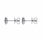 18ct White Gold 0.52ct Ruby Diamond Oval Stud Earrings DMN-1240 Image 2