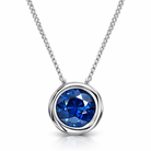 18ct White Gold 0.52ct Sapphire Martini Slider Necklace DMN-2159 Image 1