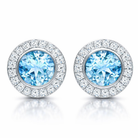 18ct White Gold 0.54ct Aquamarine Diamond Stud Earrings 59730A19 Image 1