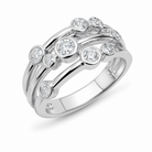 18ct White Gold 0.54ct Round Brilliant Diamond Bubble Ring DMN-5003 Image 1
