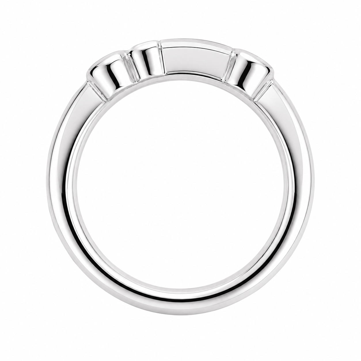 18ct White Gold 0.54ct Round Brilliant Diamond Bubble Ring DMN-5003 Image 2