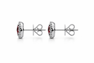 18ct White Gold 0.54ct Ruby Diamond Marquise Stud Earrings A2255 Image 2