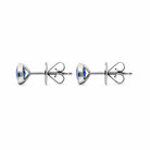 18ct White Gold 0.65ct Sapphire Martini Stud Earrings DMN-2160 Image 2