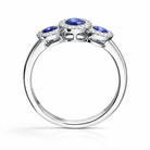 18ct White Gold 0.68ct Sapphire Diamond Ring DMN-1964 Image 2