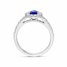 18ct White Gold 0.71ct Sapphire and Diamond Pear Ring DMN-1939 Image 2