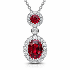 18ct White Gold 0.72ct Ruby and Diamond Necklace DMN-1400 Image 1