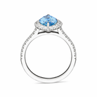 18ct White Gold 1.51ct Aquamarine Diamond Marquise Ring DMN-1390 Image 2