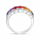 18ct White Gold 2.14ct Sapphire 0.23ct Diamond Half Eternity Ring J214 Image 3