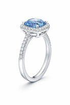 18ct White Gold 2.37ct Aquamarine 0.36ct Diamond Cushion Cut Ring DMN-2282 Image 3