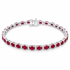 18ct White Gold 7.79ct Ruby 0.61ct Diamond Bracelet DMN-1214 Image 1