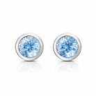 18ct White Gold Aquamarine Stud Earrings 53057AQ Image 1