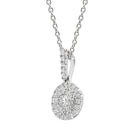 18ct White Gold Diamond Round Cluster Pendant P00006 Image 2