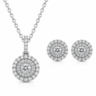 18ct White Gold Diamond Two-Piece Jewellery Gift Set