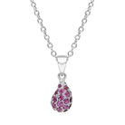 18ct White Gold Pink Sapphire and Diamond Oval Necklace COO29050_ Image 1
