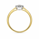 18ct Yellow Gold Amethyst Diamond Round Cut Halo Ring RTT-1637-AM Image 3