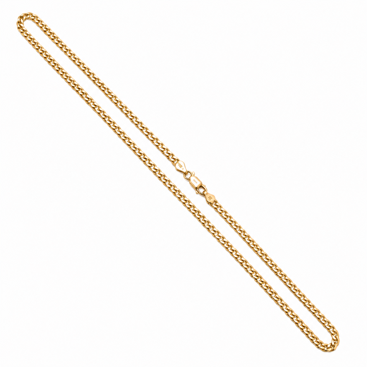 9ct Yellow Gold 50cm Curb Chain 5mm Width CDN-4999 Image 3