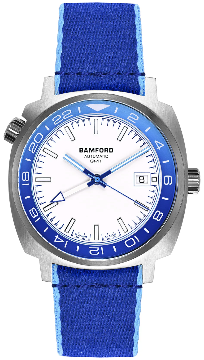 Bamford Summer GMT Azure Blue &amp; Aquamarine Watch GMT+2