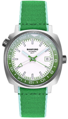 Bamford Summer GMT Seafoam Green &amp; Jungle Green Watch GMT-8
