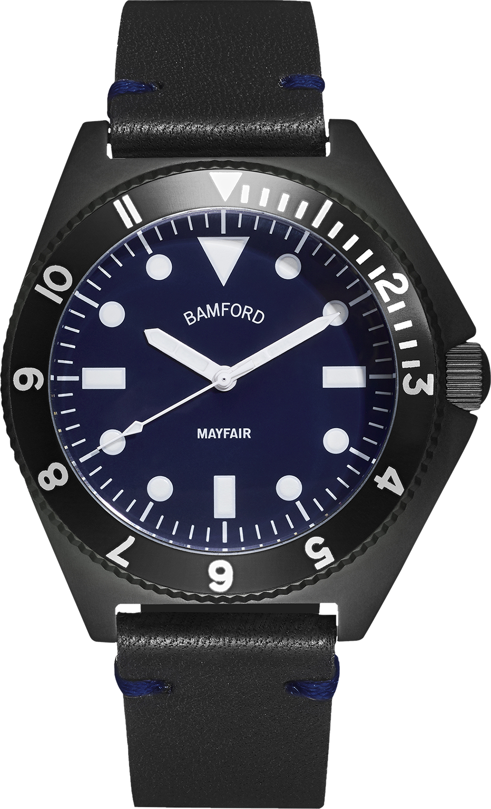 Bamford Watch Mayfair Matt Black MAY-BLK-OR-1S