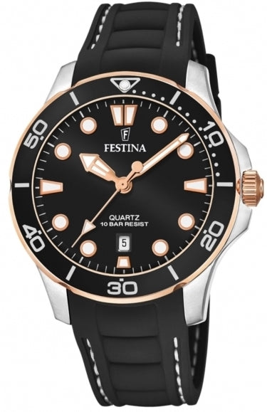 Festina Watch Three Hands Date Ladies F20502/6