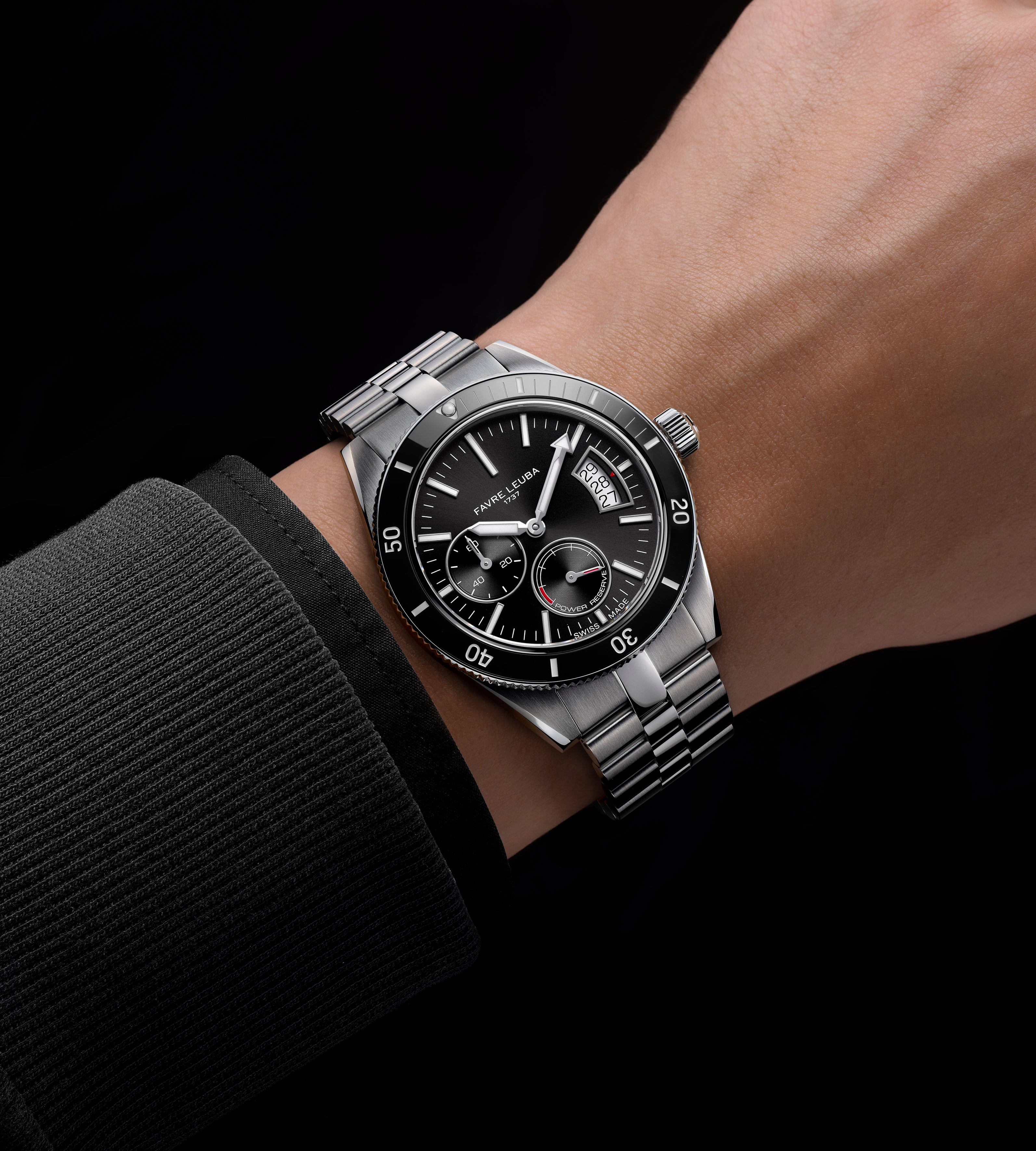 Favre Leuba Deep Raider Power Reserve Watch 00.20310.109.01.200 Stainless Steel Bracelet View