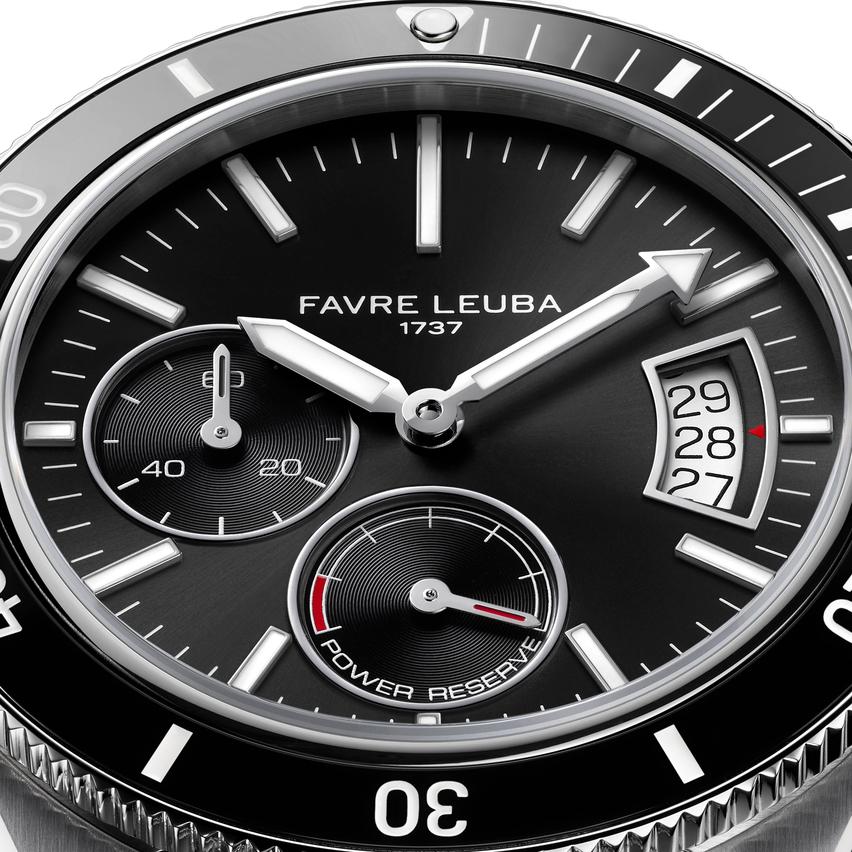 Favre Leuba Deep Raider Power Reserve Watch 00.20310.109.01.200 Detail Photography