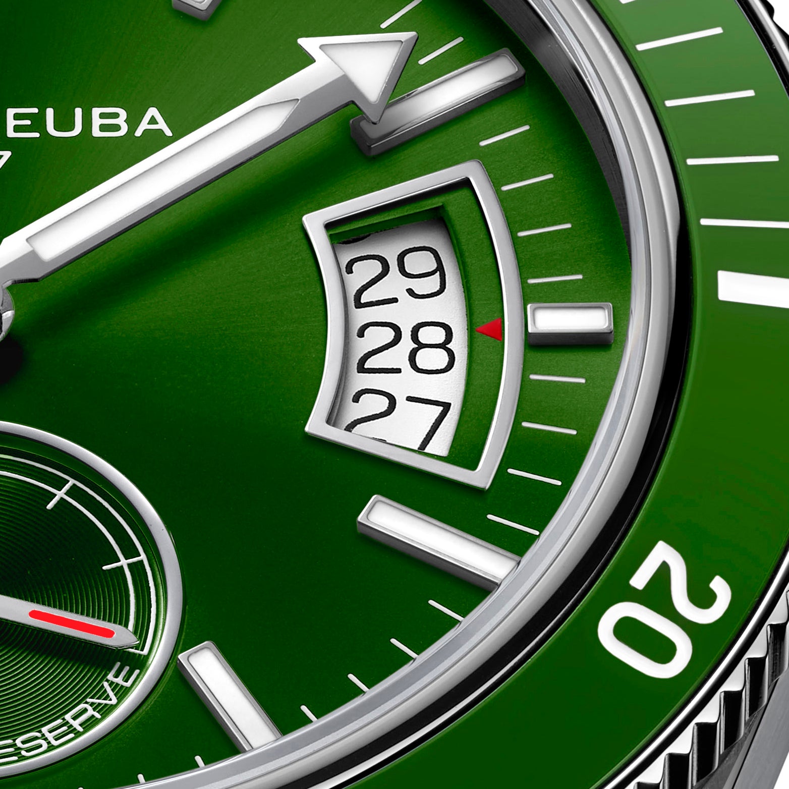 Favre Leuba Deep Raider Power Reserve Watch 00.20310.109.03.200 Date Window Close Up