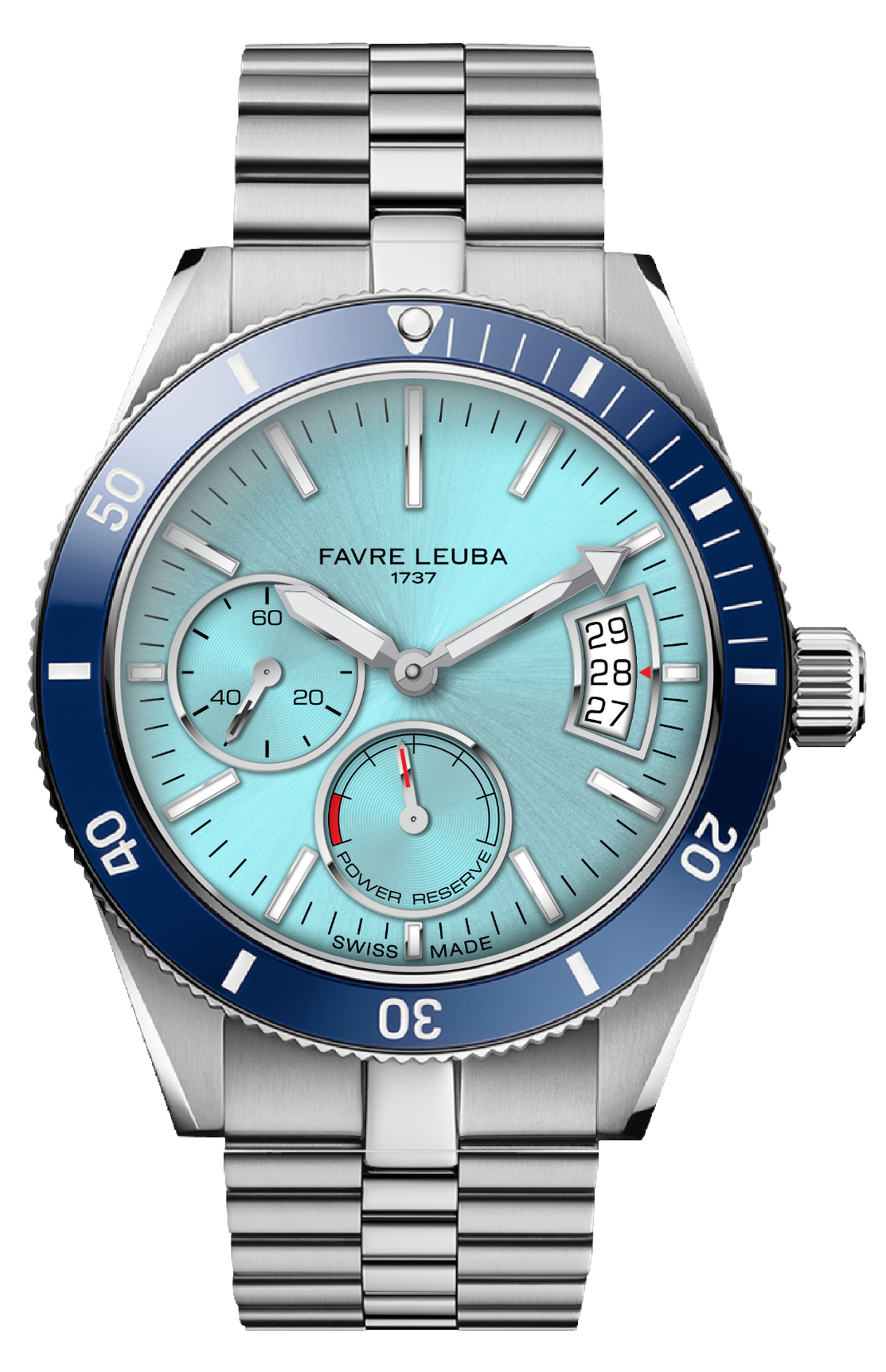 Favre Leuba Deep Raider Power Reserve Watch 00.20310.109.04.200 Front Product Shot Black Background