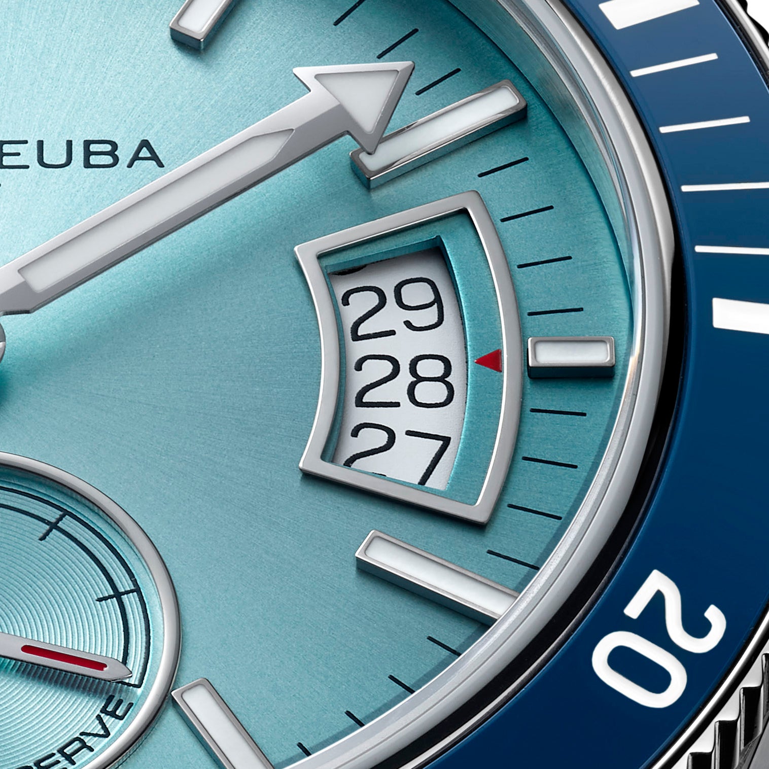 Favre Leuba Deep Raider Power Reserve Watch 00.20310.109.04.200 Date Display Close Up
