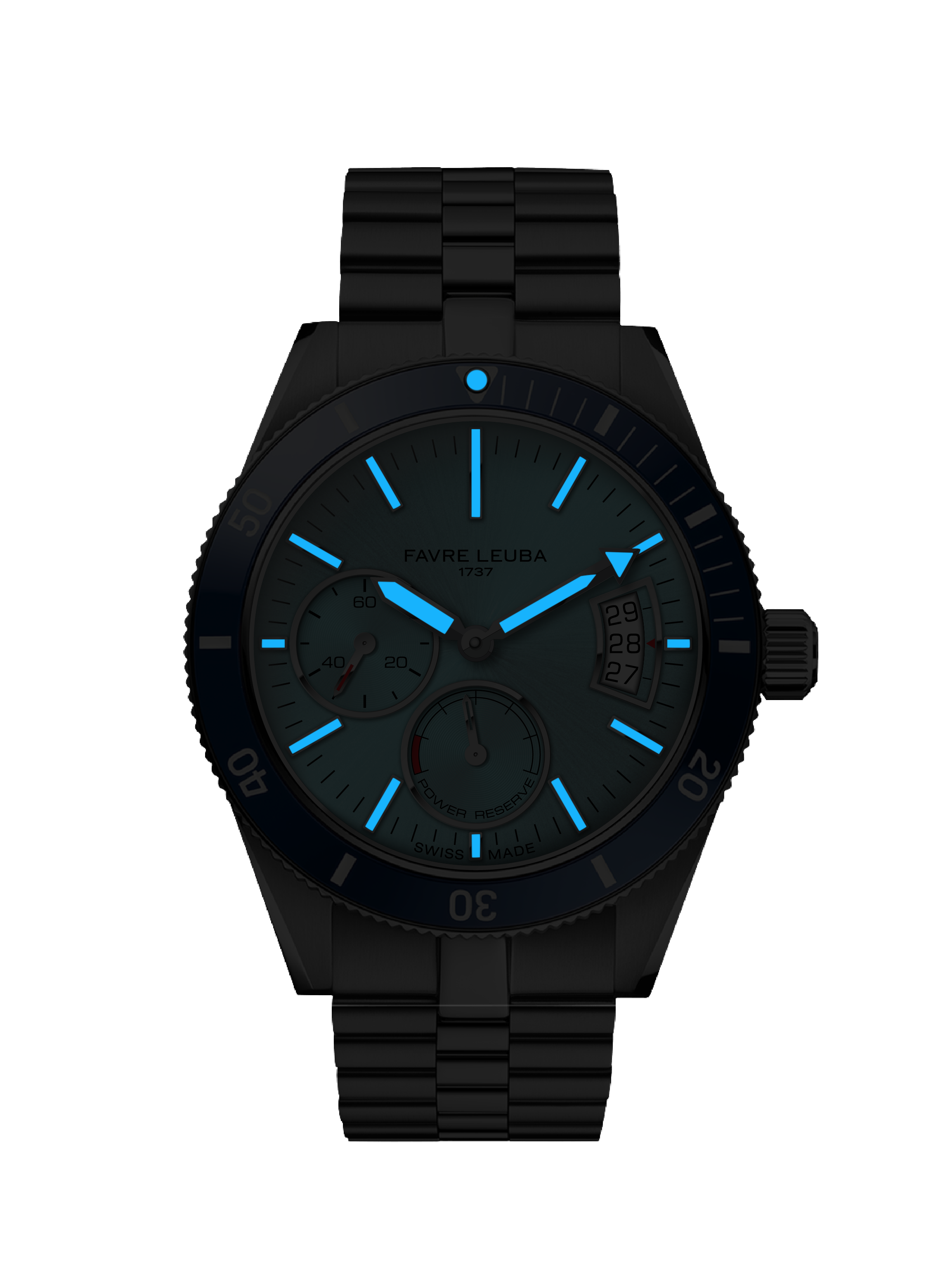 Favre Leuba Deep Raider Power Reserve Watch 00.20310.109.04.200 Lume Shot