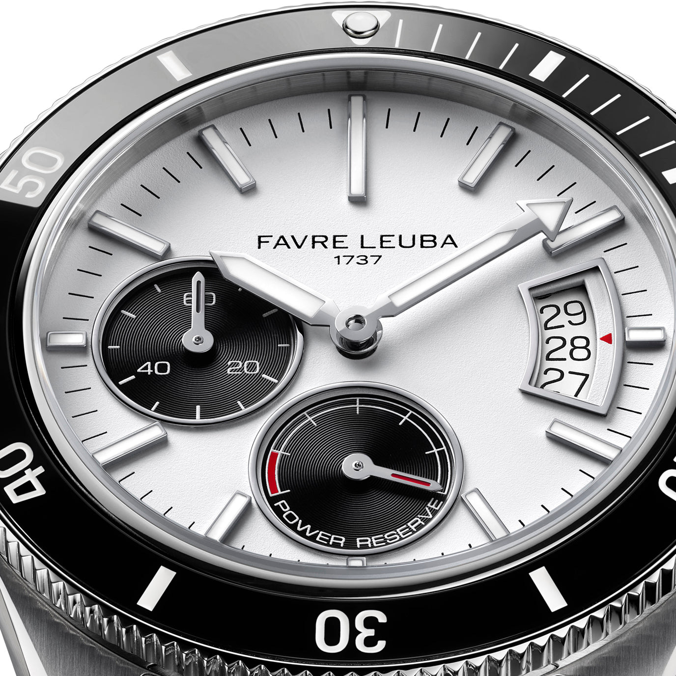 Favre Leuba Deep Raider Power Reserve Watch 00.20310.109.13.200 Dial Macro