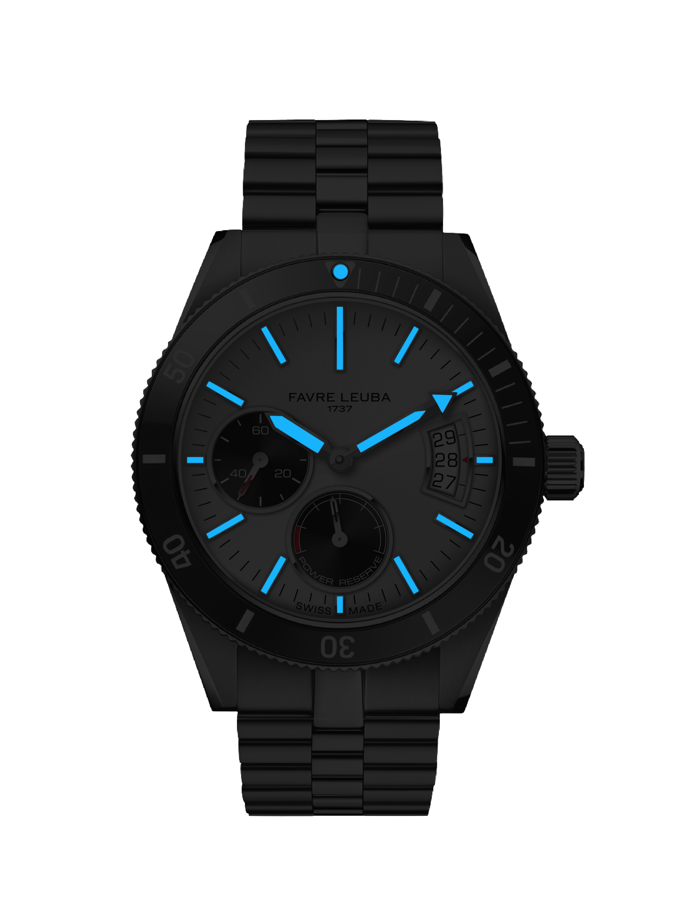 Favre Leuba Deep Raider Power Reserve Watch 00.20310.109.13.200 Lume Shot