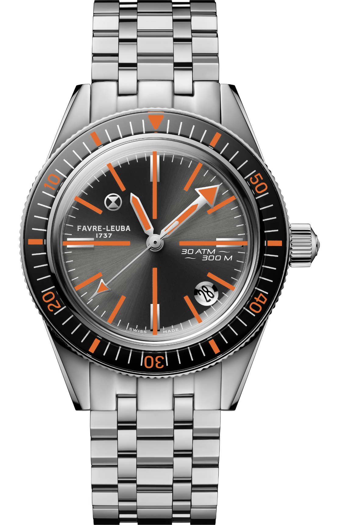 Favre Leuba Deep Raider Revival Watch 00.20307.100.09.200 Straight Bracelet Hero Shot