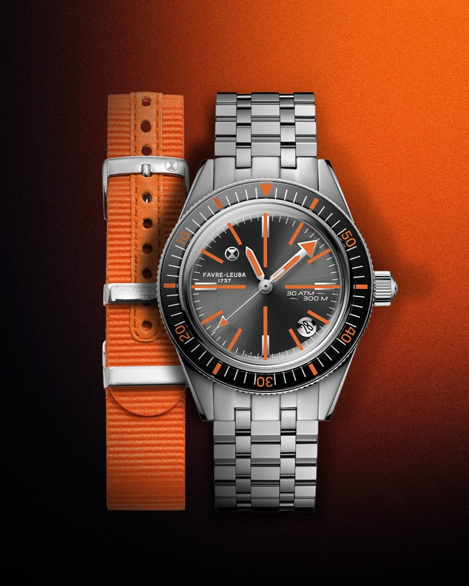 Favre Leuba Deep Raider Revival Watch 00.20307.100.09.200 Wrist Shot on Bracelet