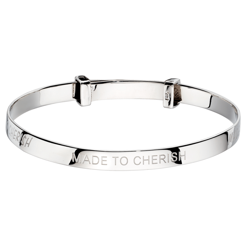 Little Star Sterling Silver Cherish Baby Bangle LSB0025