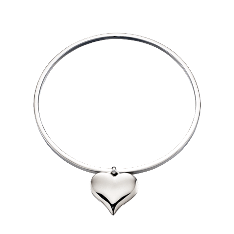 Little Star Sterling Silver Heart Tilda Bangle