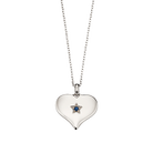 Little Star Sterling Silver and Blue Topaz Heart Necklace LSN0065