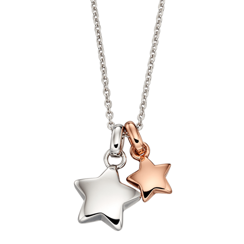Little Star Suki Sterling Silver Double Star Necklace LSN0120