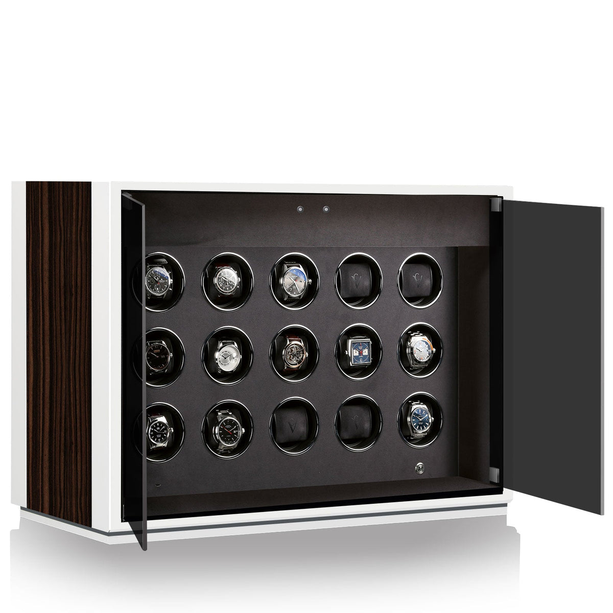 Chronovision Watch Winder Ambiance XV Ebony Silk White Silk 70050-155.18.12