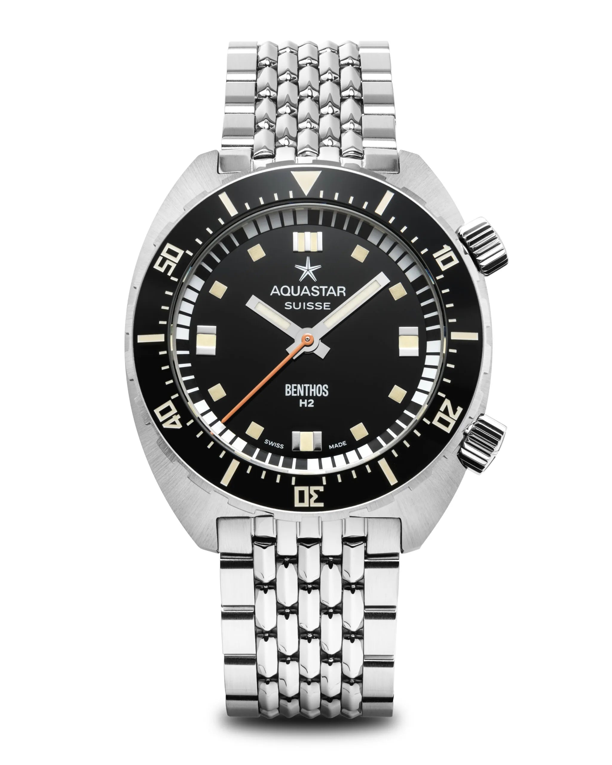 Aquastar Benthos Heritage II Watch Steel BENTHOS-H2-BLACK Image 1