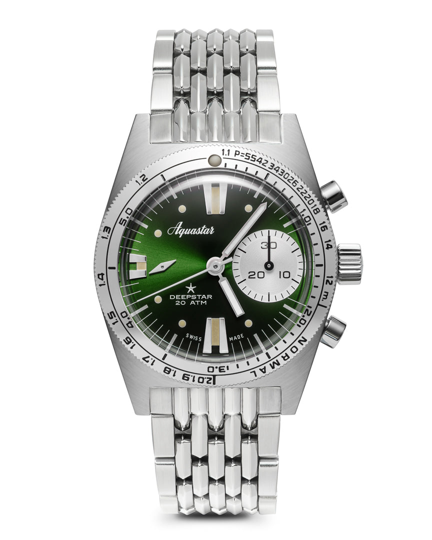 Aquastar Deepstar 39mm Chronograph Greenwich Watch DS-GREENWHICH-BOR Image 1