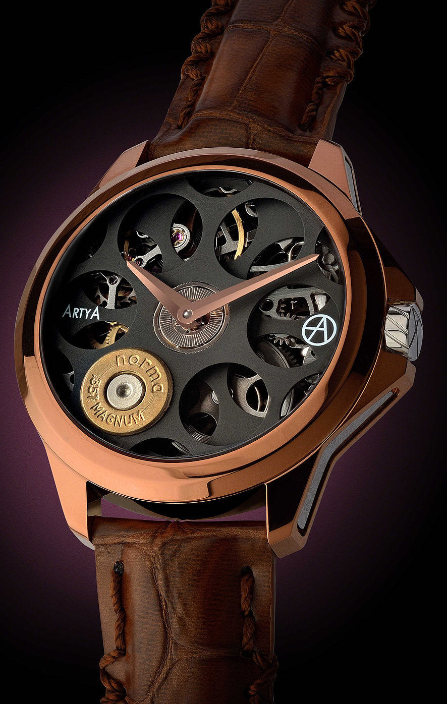 ArtyA Son of a Gun Russian Roulette Desert Eagle Choco Gold Limited Edition Watch Russian Roulette Desert Eagle ChocoGold Image 1