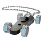B.R.M. Key Chain Bolides by B.R.M Black w Light Blue Wheel Support Chain Black w Light Blue Wheel Support Chain Image 1